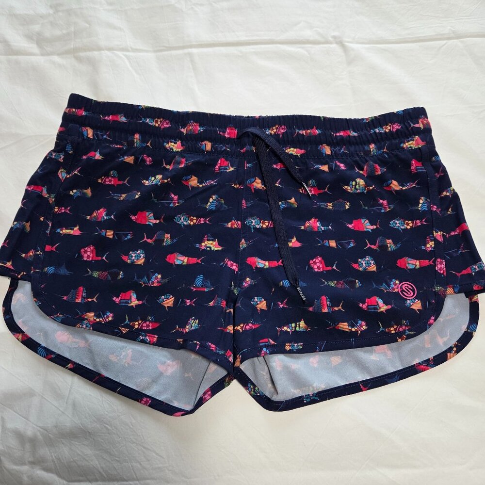SCSLES Multi Colored Fish Shorts - Picture 2 of 9